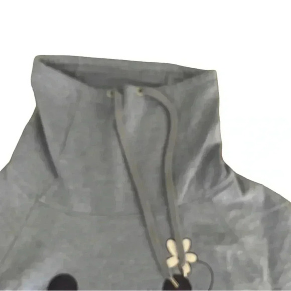 Disney Women's Blue Cowl Neck Mickey Long Sleeves Sweatshirt SZ M - Picture 6 of 10